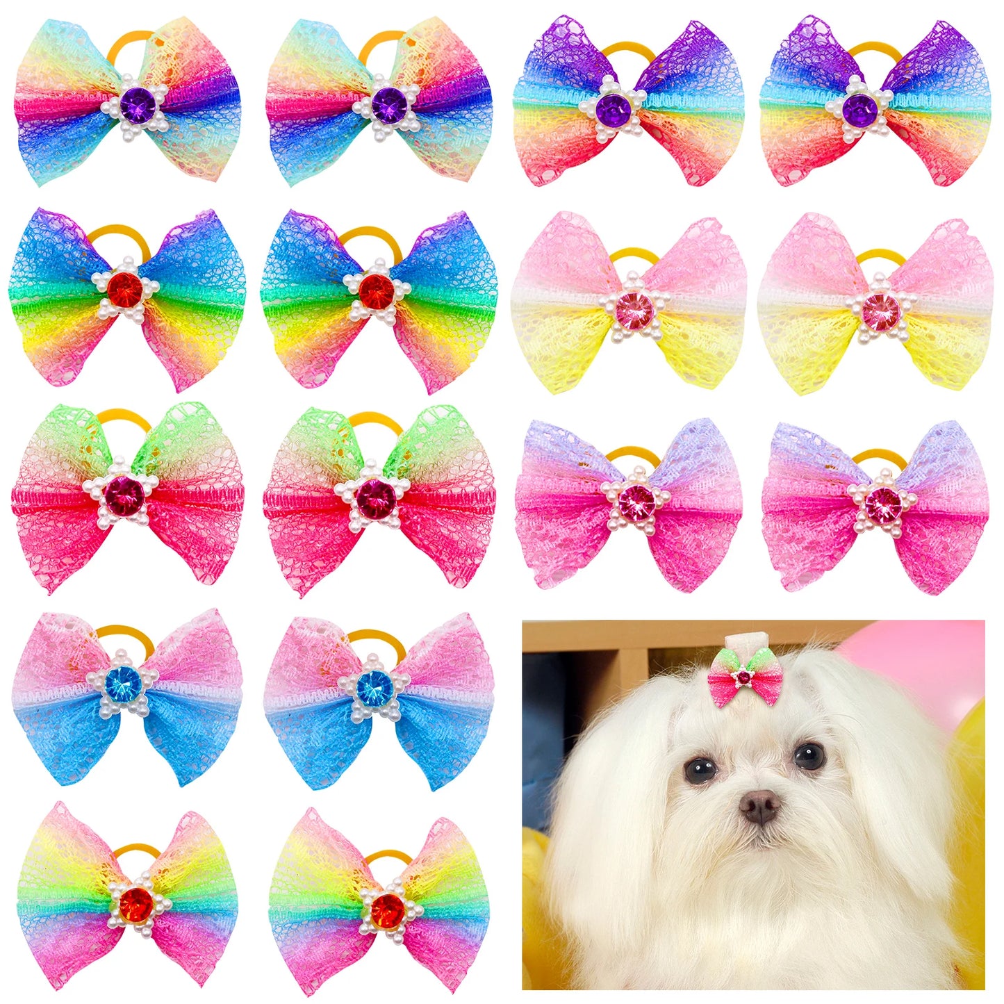 Maison Paw Pet Grooming Hair Bows Set (10/20/30 pcs)