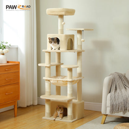 Maison Paw GrandPurr™ Luxury Cat Tree & Tower – Multi-Level Indoor Playground