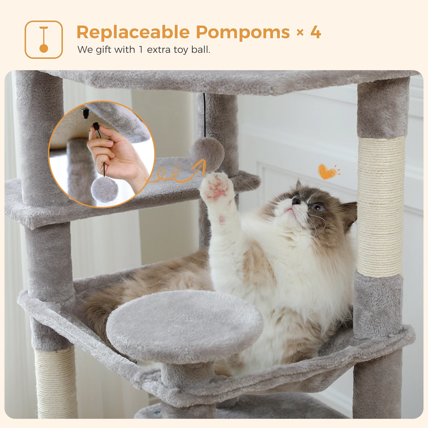 Maison Paw GrandPurr™ Luxury Cat Tree & Tower – Multi-Level Indoor Playground