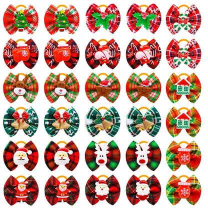 Maison Paw Winter Holiday Pet Hair Bows (10/20/30 pcs)
