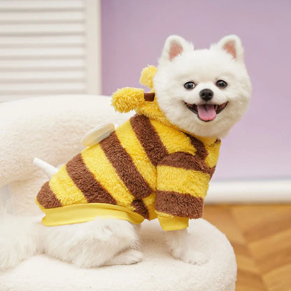 Maison Paw HoneyHug™ Winter Pet Hoodie – Cute Bee Design for Dogs & Cats