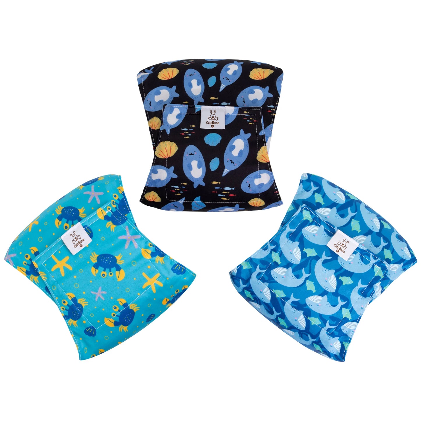 CuteBone™ Reusable Male Dog Diapers (3-Pack)