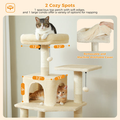 Maison Paw GrandPurr™ Luxury Cat Tree & Tower – Multi-Level Indoor Playground