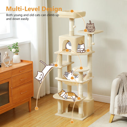 Maison Paw GrandPurr™ Luxury Cat Tree & Tower – Multi-Level Indoor Playground