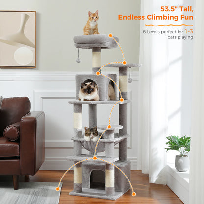 Maison Paw GrandPurr™ Luxury Cat Tree & Tower – Multi-Level Indoor Playground