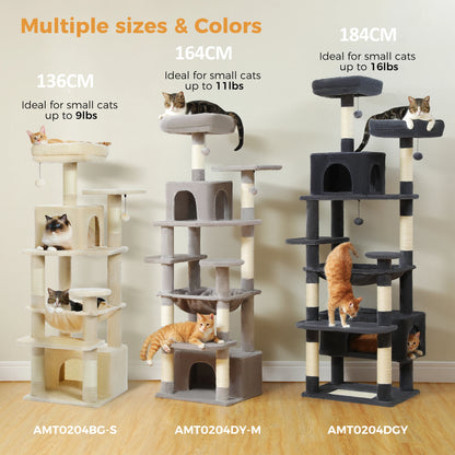 Maison Paw GrandPurr™ Luxury Cat Tree & Tower – Multi-Level Indoor Playground