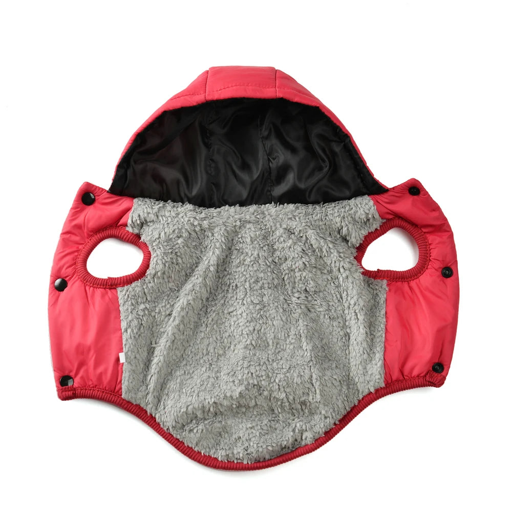 Maison Paw SnuggleHood™ Fleece Dog Coat – Warm Winter Hoodie with D-Ring