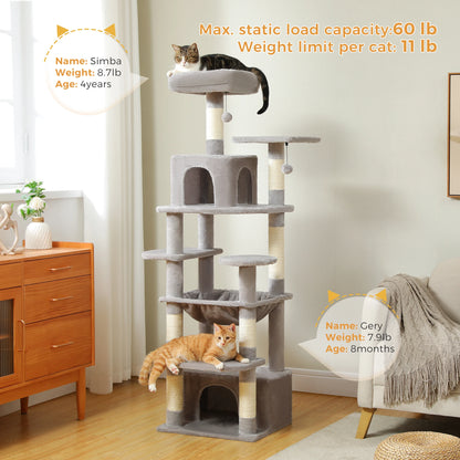 Maison Paw GrandPurr™ Luxury Cat Tree & Tower – Multi-Level Indoor Playground