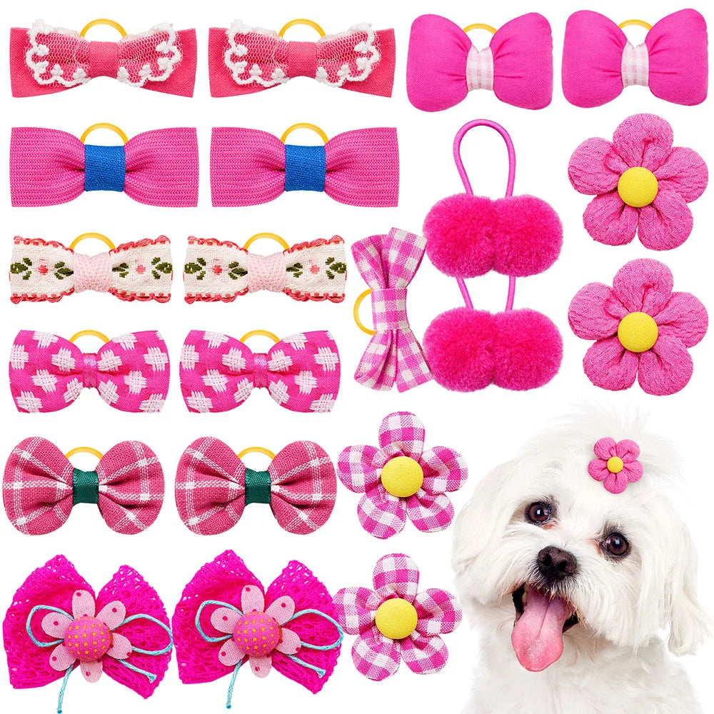 Maison Paw Valentine’s Sweet Style Pet Hair Bows (10 pcs)